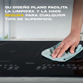 Parrilla Induccion Electrica 2 Zonas 270° 2000w Tactil