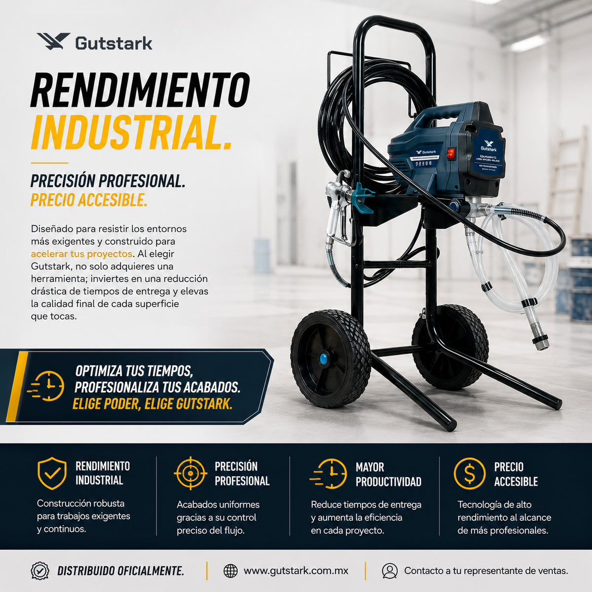 Pulverizador Pintura Industrial Electrica 17lts Sin Aire
