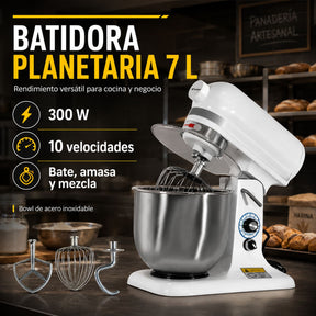Batidora Pedestal 3 En 1 Industrial 7 Litros 650rpm 300w
