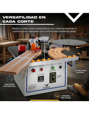 Enchapadora De Cantos Automático Corte Recto Curvo