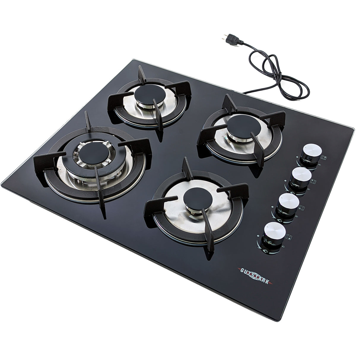 Parrilla a Gas Natural LP Empotrable Cristal Templado 4 Quemadores