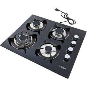 Parrilla a Gas Natural LP Empotrable Cristal Templado 4 Quemadores