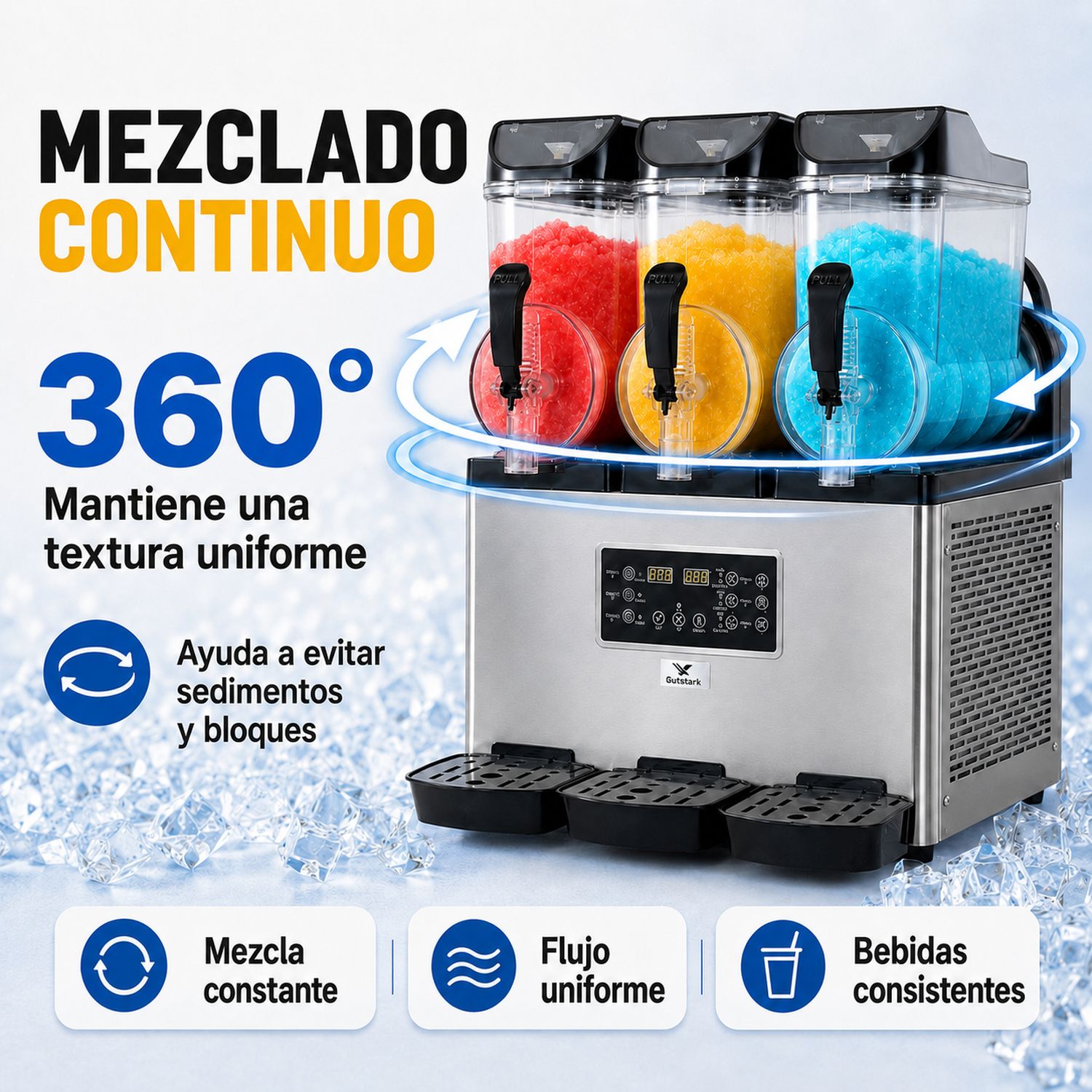 Maquina Para Frappe Smoothies Raspado 45 Litros Industrial