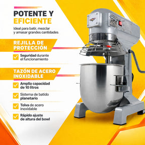 Batidora Industrial 10lts 2 Velocidades 370w