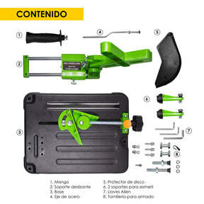 Soporte Amoladora Angular Corte Esmeril Tirante 100 A 125 con Deslizamiento