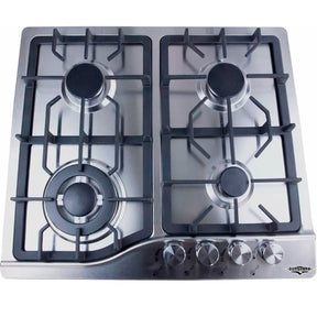 Parrilla de Gas Empotrable 4 Quemadores Acero Inoxidable