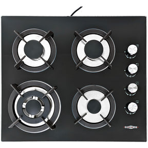 Parrilla a Gas Natural LP Empotrable Cristal Templado 4 Quemadores