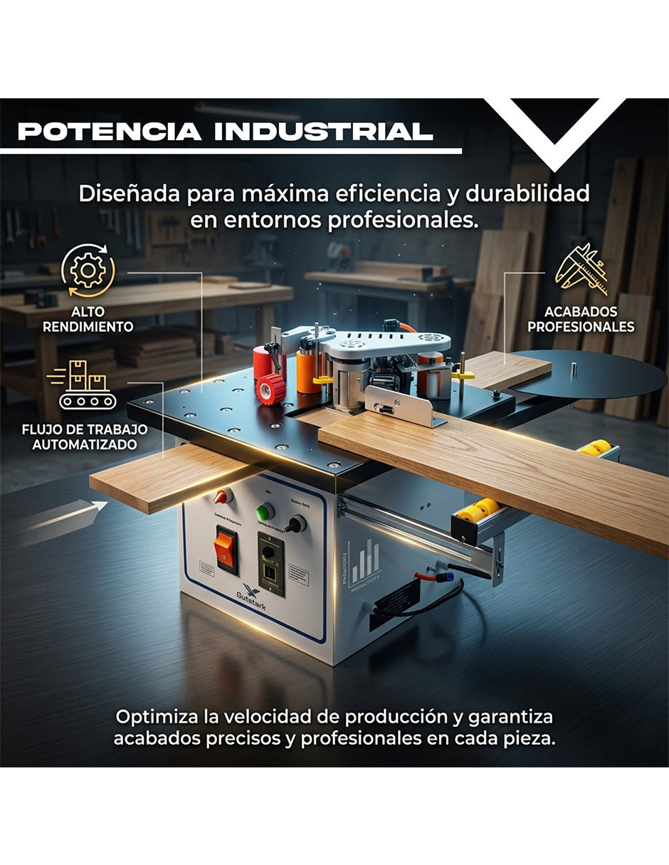 Enchapadora De Cantos Automático Corte Recto Curvo