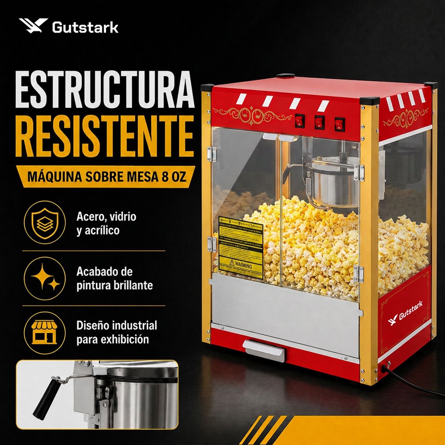Maquina Palomitas Maiz 8 Oz Palomera Carrito Comercial (Copy)