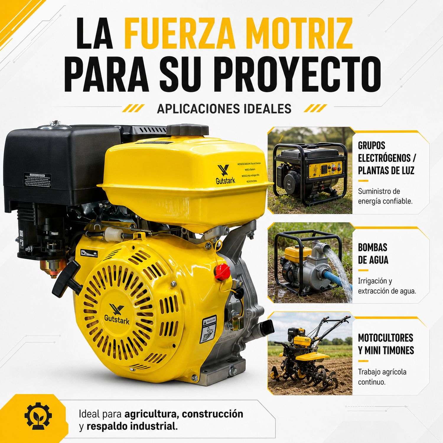 Motor De Gasolina 13 Hp Motor de 4 Tiempos Gutstark