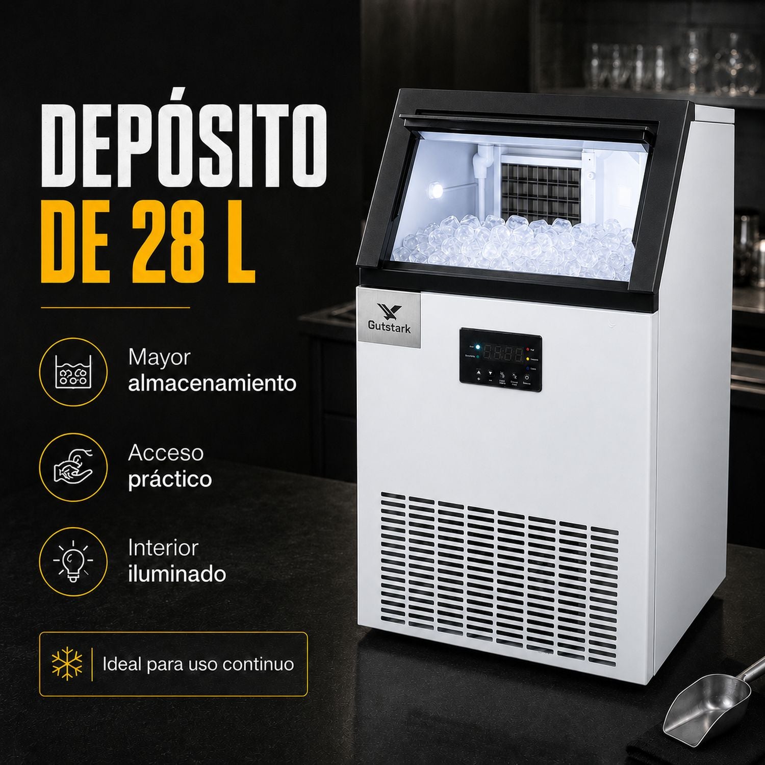 Maquina Fabricadora Hielo Comercial 40 Kg Dia Restaurante