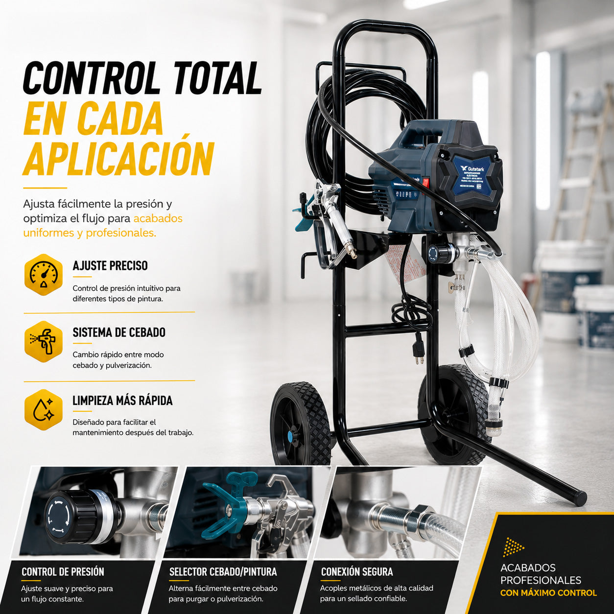 Pulverizador Pintura Industrial Electrica 17lts Sin Aire