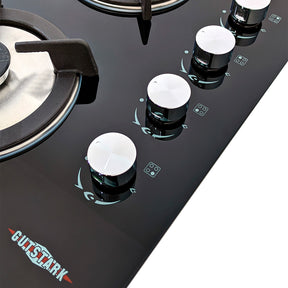 Parrilla a Gas Natural LP Empotrable Cristal Templado 4 Quemadores