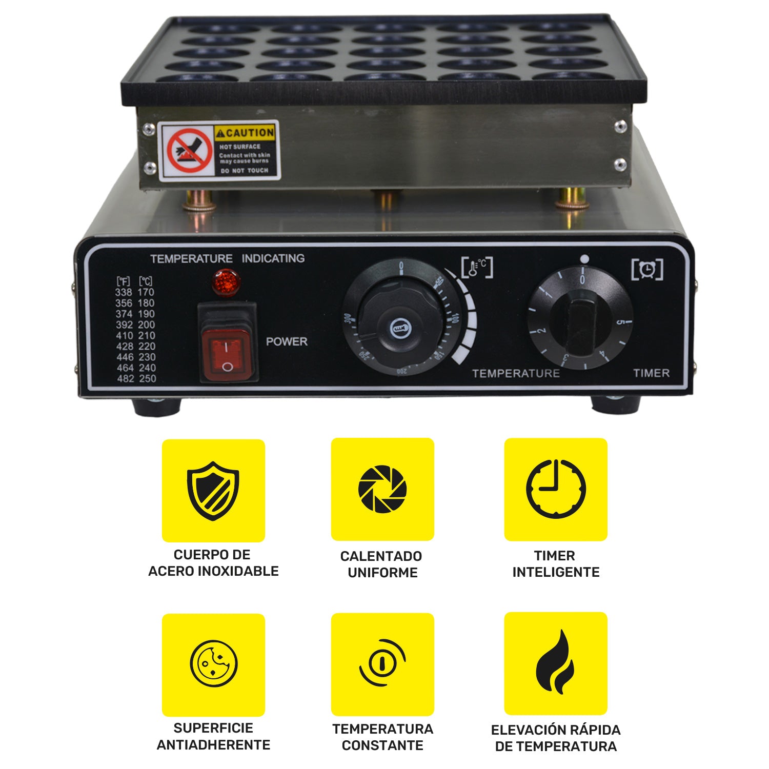 Maquina Para Hacer Mini Pan Cakes 25 Pz hotcakes