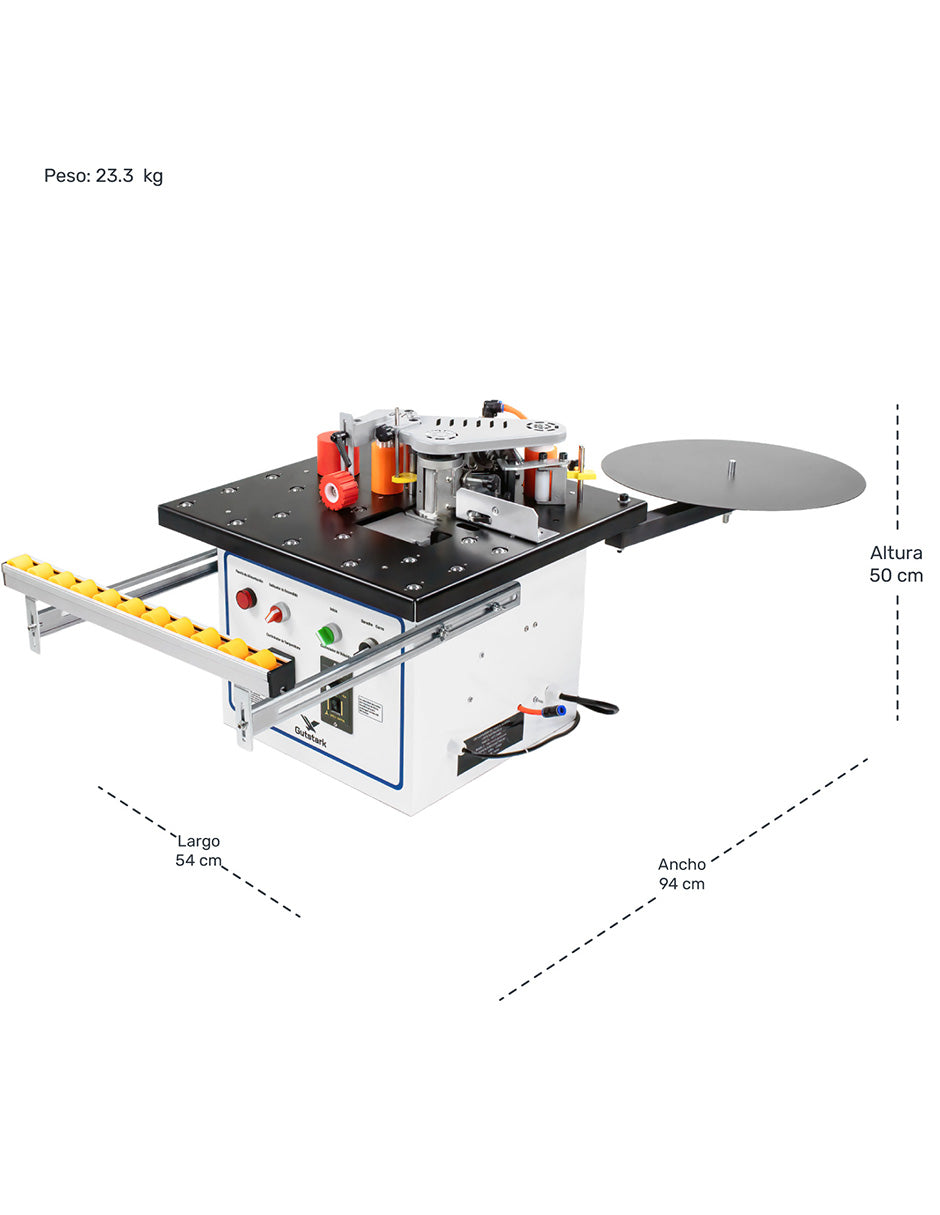Enchapadora De Cantos Automático Corte Recto Curvo