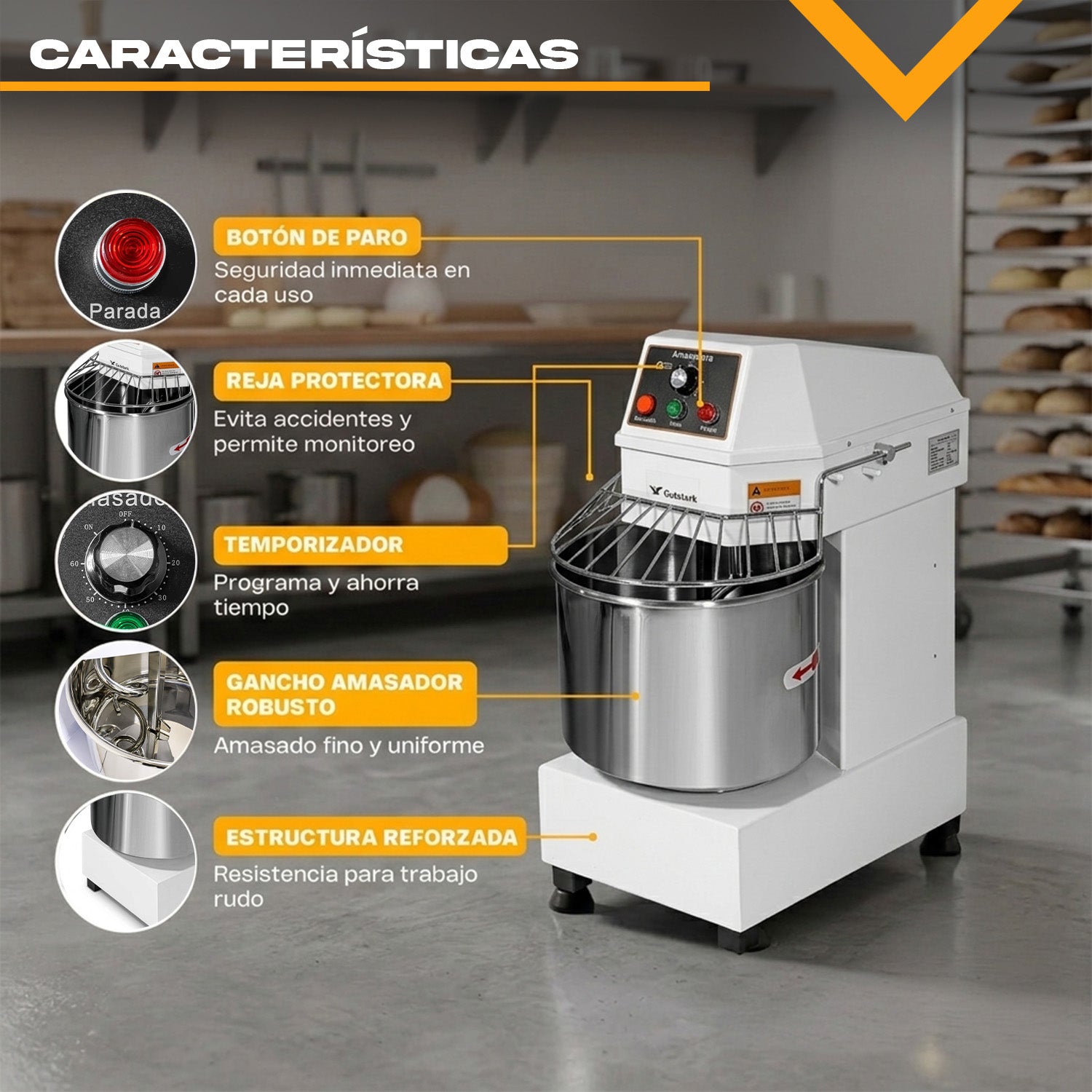 Amasadora Industrial Comercial 40 Litros 15kg 1500w 246rpm