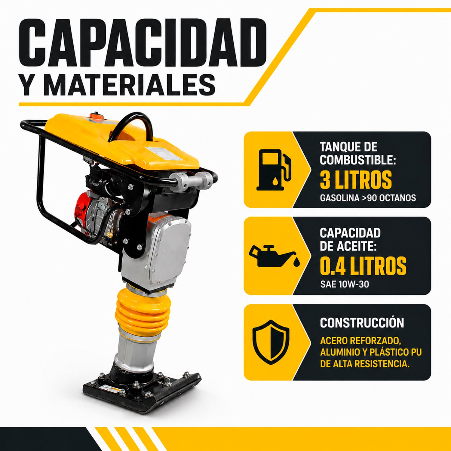 Bailarina Compactadora Concreto Apisonadora 6.5 Hp