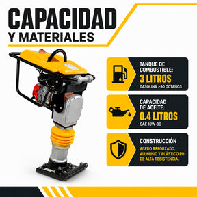 Bailarina Compactadora Concreto Apisonadora 6.5 Hp