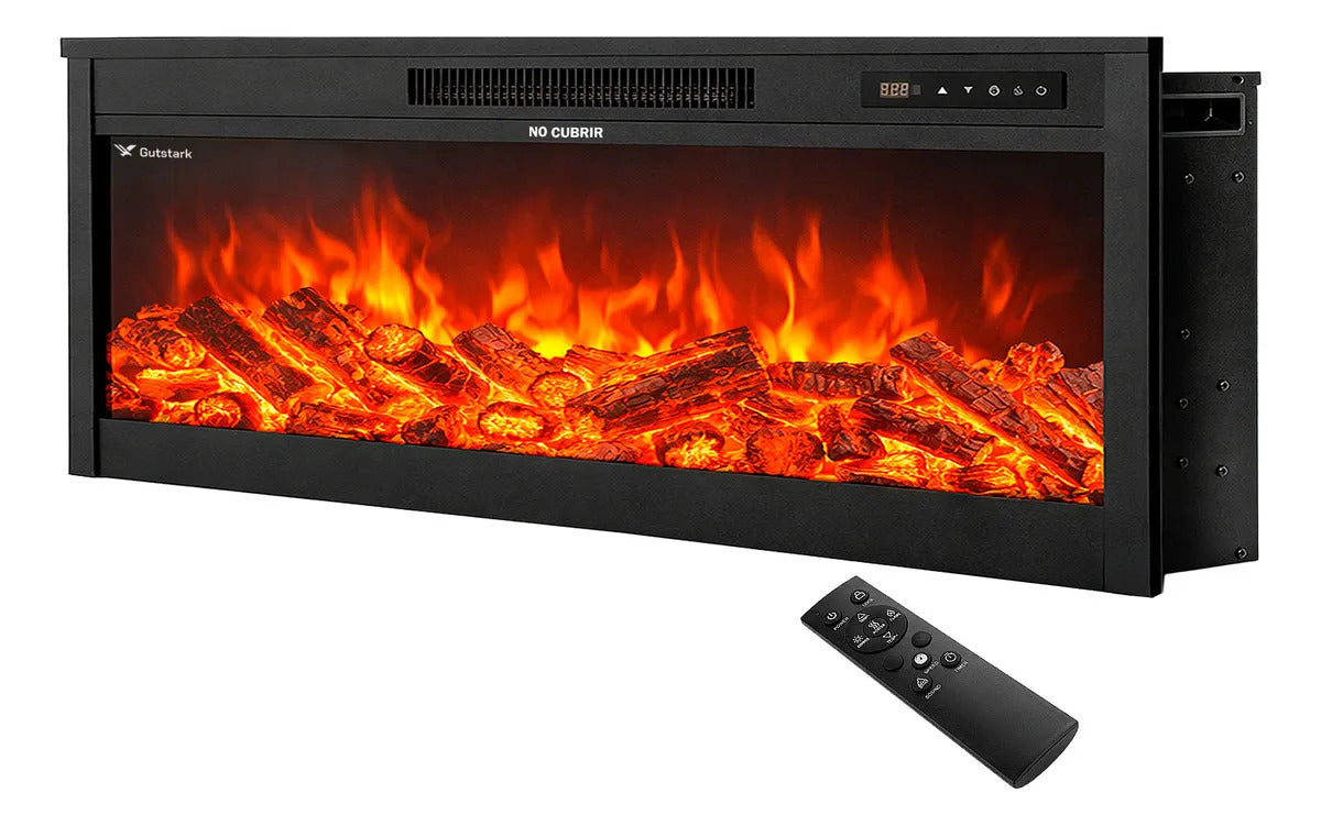 Chimenea Calentador Electrico 60in Fuego Multicolor 90°f Tem Color Negro