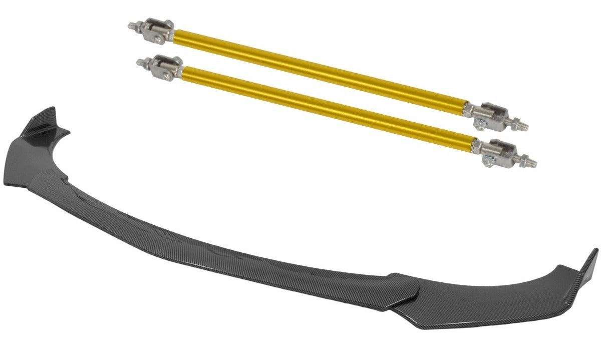 Kit Lip Universal Tipo Fibra Carbono + Sujetadores Lip Ama