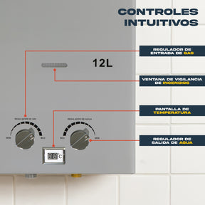 Calentador De Agua Instantaneo De Paso 12 Litros Gas Lp