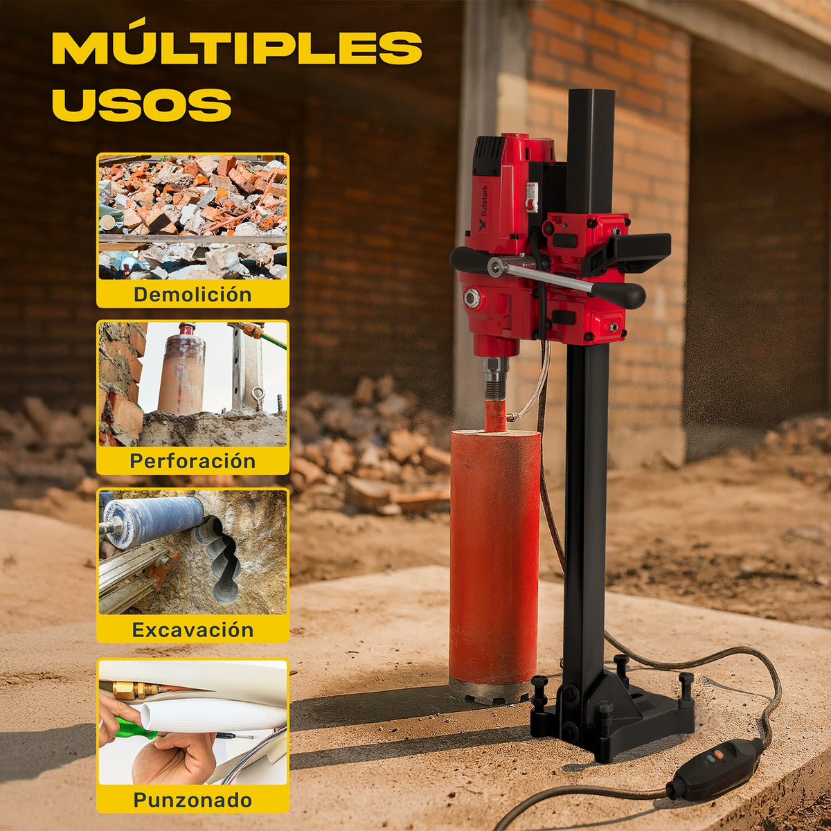Taladro Perforador Concreto Cemento Hormigon 8 Pulgadas
