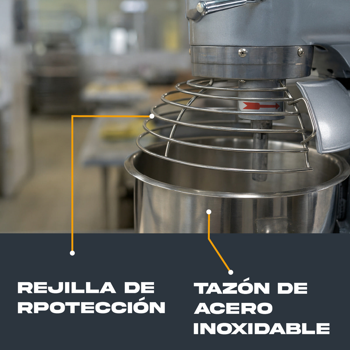 Batidora de pedestal industria 20LT  Gutstark plata 60 Hz 127 V