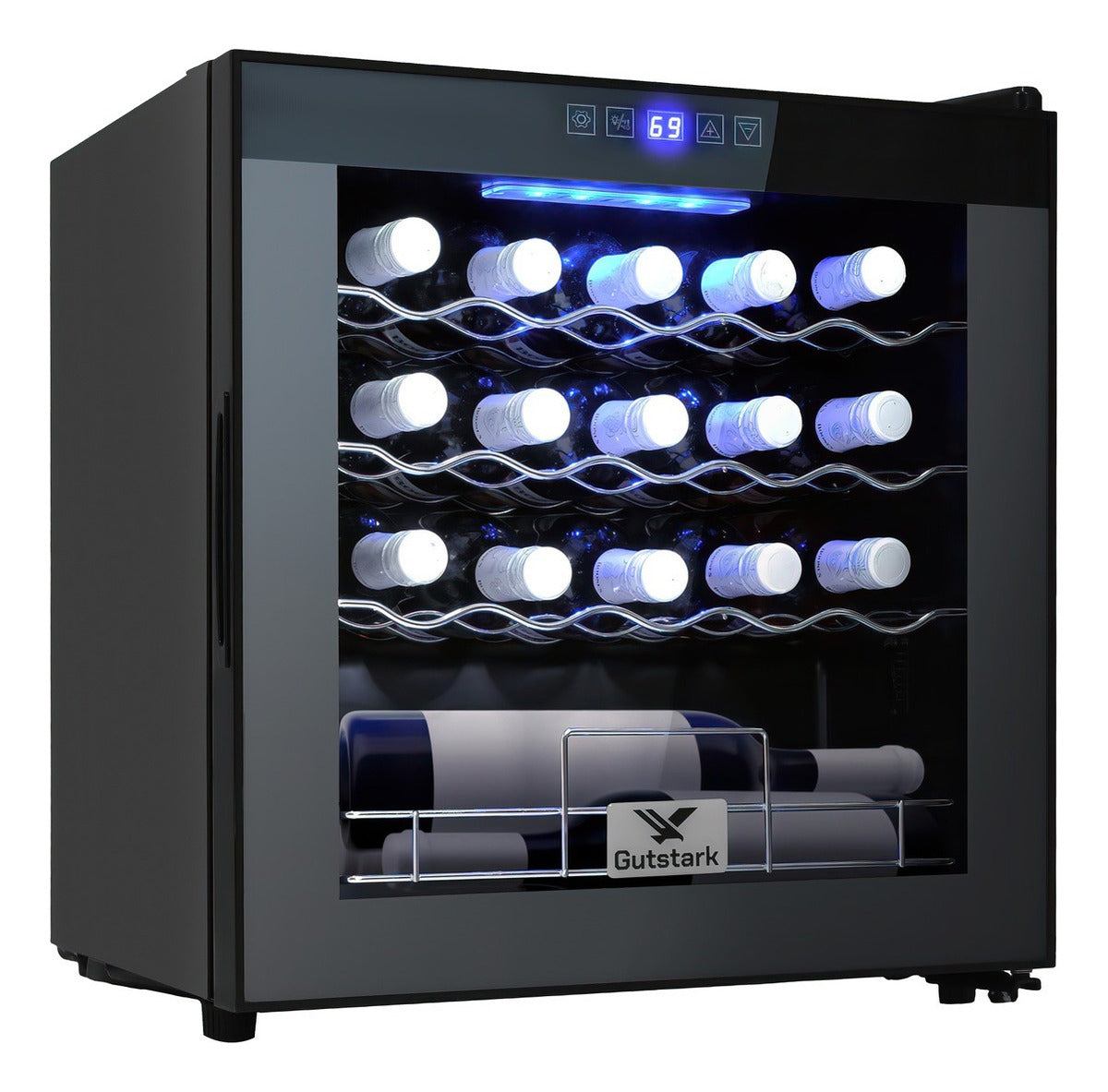 Cava Vinos Enfriador 19 Botellas Moderno Pantalla 60 Lts