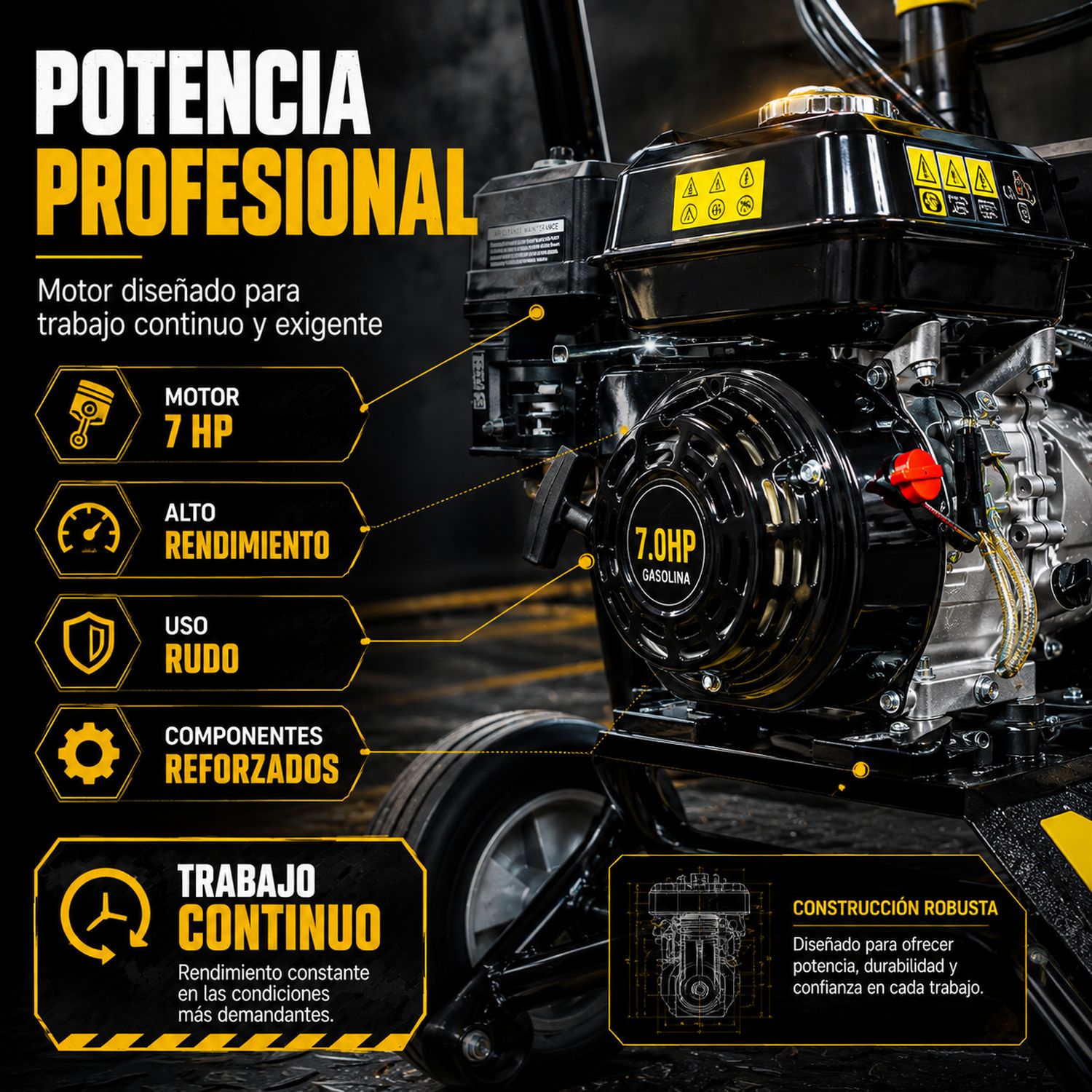 Hidrolavadora Industrial Motor A Gasolina 2200 Psi 7 Hp