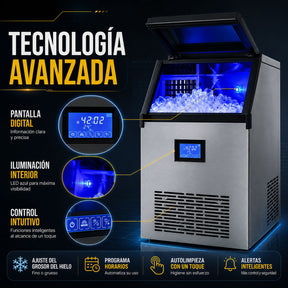 Maquina Fabricadora Hielo Comercial 70 Kg Dia Restaurante