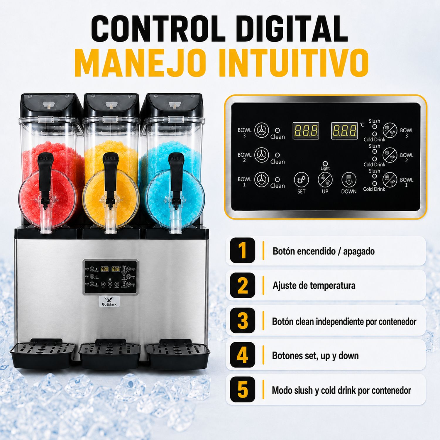 Maquina Para Frappe Smoothies Raspado 45 Litros Industrial
