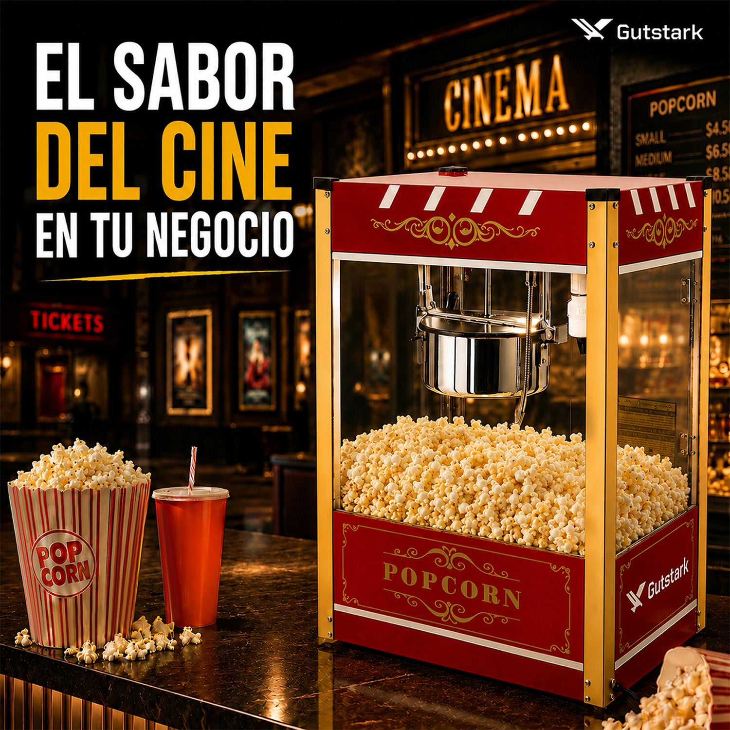 Maquina Palomitas Maiz 8 Oz Palomera Carrito Comercial (Copy)