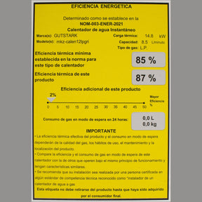 Calentador De Agua Instantaneo De Paso 12 Litros Gas Lp