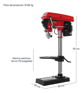 Taladro De Banco 3/4 Industrial Prensa 550w 12 Velocidades