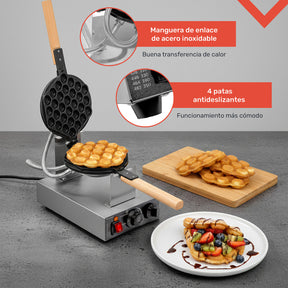 Maquina Electrica Giratoria Waffles Bubble Gofres Burbuja