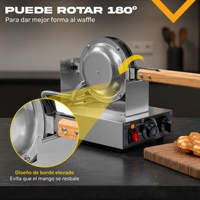 Maquina Electrica Giratoria Waffles Bubble Gofres Burbuja