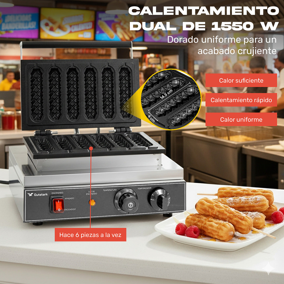 Maquina Banderillas Comercial Insutrial Control Temperatura