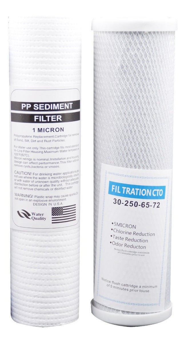 Repuesto Cartucho Filtro 3 Pasos Carbon Activado Y Polyspun