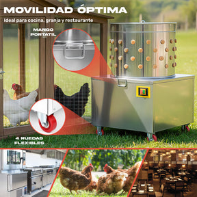 Desplumadora Pollos Pavo Codorniz Removedora Plumas Aves 66