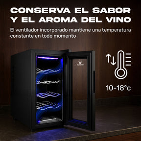 Cava Enfriador Vinos 8 Botellas Frigobar Exclusive Premium