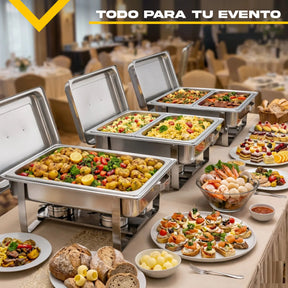 Bufetera Chafer 44l Chafing Dish 4 Pzs Acero Inoxidable