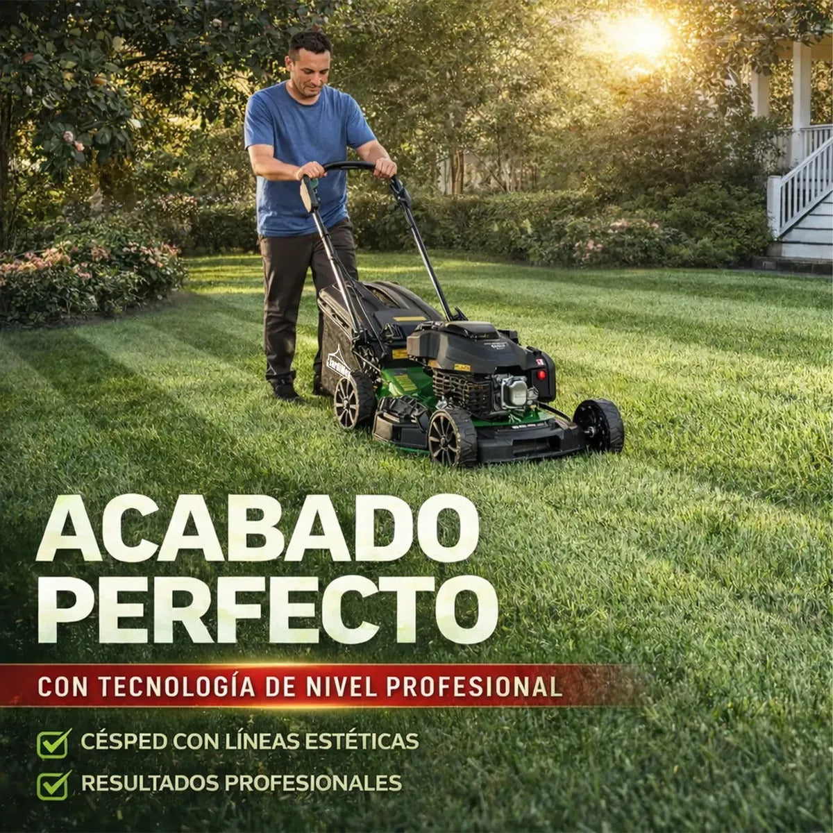 Podadora Gasolina Pasto Jardimex Pro 22pLG 6hp 224cc Bolsa Verde