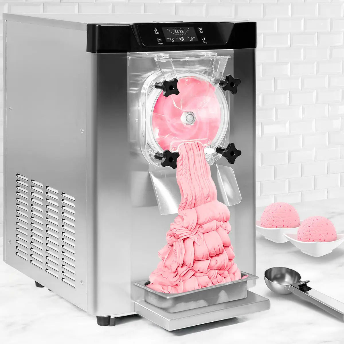Máquina Helado Duro 20 Litros Por Hora Uso Comercial Acero Inoxidable 2000w