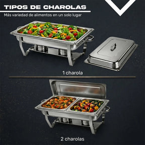 Bufetera Chafer 44l Chafing Dish 4 Pzs Acero Inoxidable