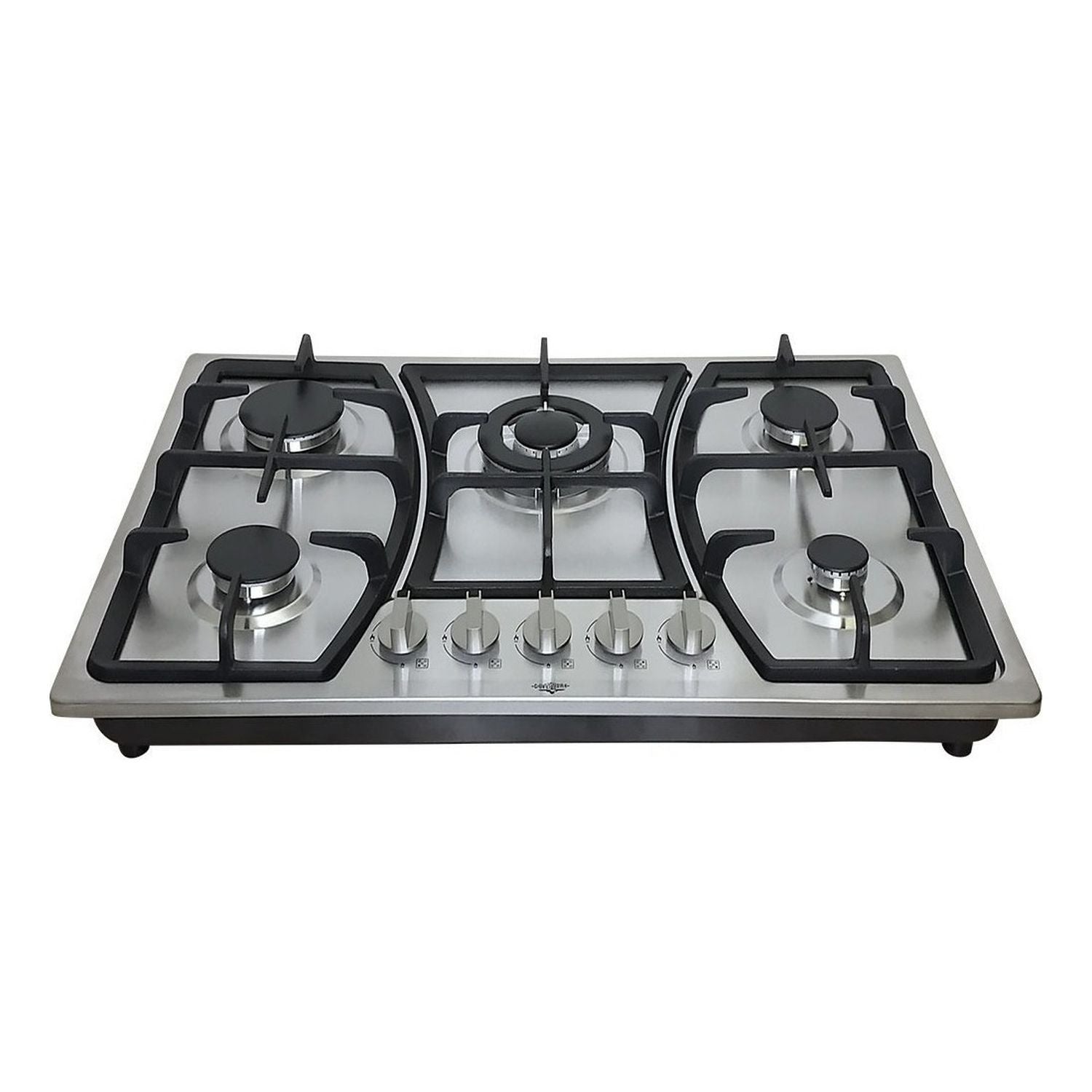 Parrilla Estufa Gas Lp Natural 5 Quemadores 76 cm en Acero Inoxidable y quemador central