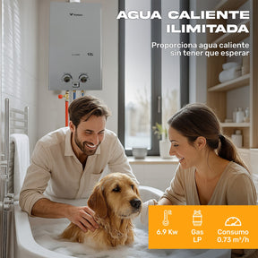 Calentador De Agua Instantaneo De Paso 12 Litros Gas Lp