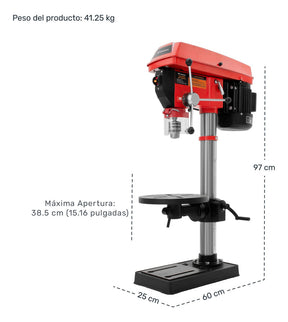 Taladro De Banco 3/4 Industrial Columna Prensa Piso 750w 1hp