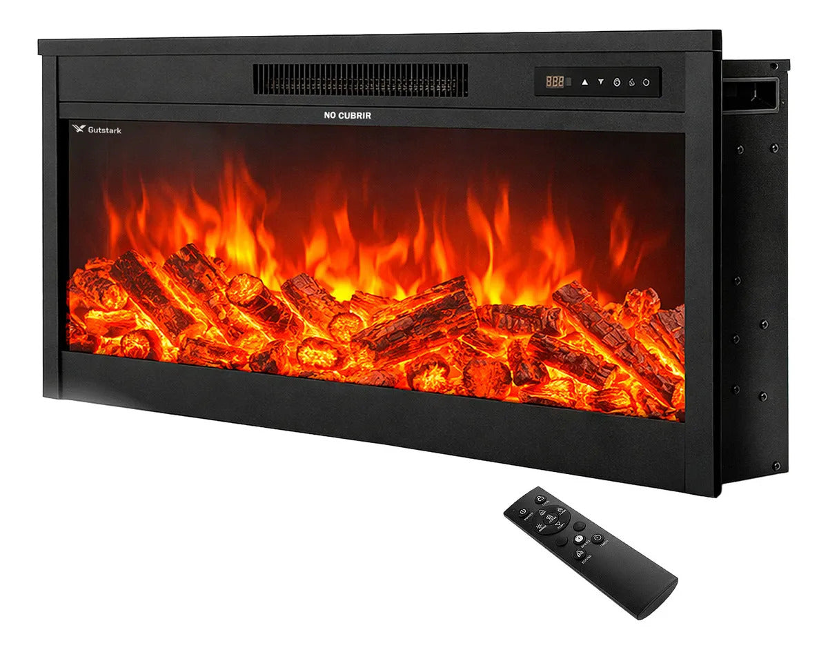 Chimenea Calentador Electrico 47in Fuego Multicolor 90f Temp Color Negro