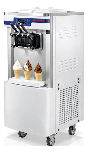 Máquina De Helado Suave Comercial Doble Tolva 3 Sabores 9l