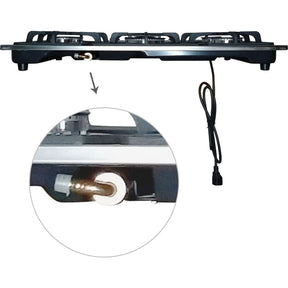 Parrilla Estufa Gas Lp Natural 5 Quemadores 76 cm en Acero Inoxidable y quemador central